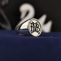 Personalized Sterling Silver Signet Ring – Custom Engraved Monogram Jewelry