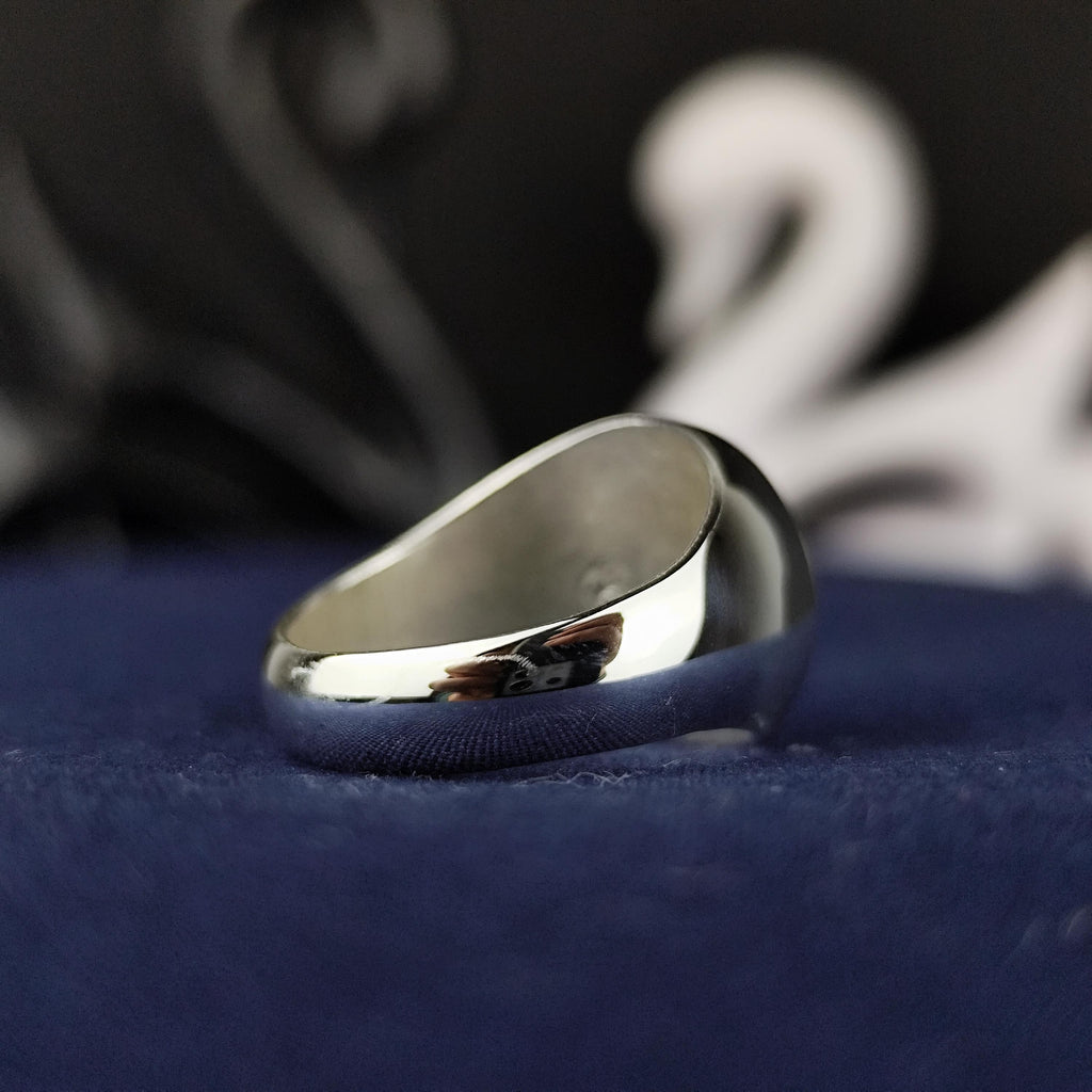 Cross Signet Ring for Men, Sterling Silver Christian Faith Jewelry Gift