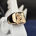 Stoic Philosophers Signet Ring, Marcus Aurelius Inspired, Sterling Silver or Solid Gold Gift