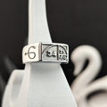 Fibonacci Ring, Golden Ratio Signet Ring, Sacred Geometry Sterling Silver Math Jewelry Gift