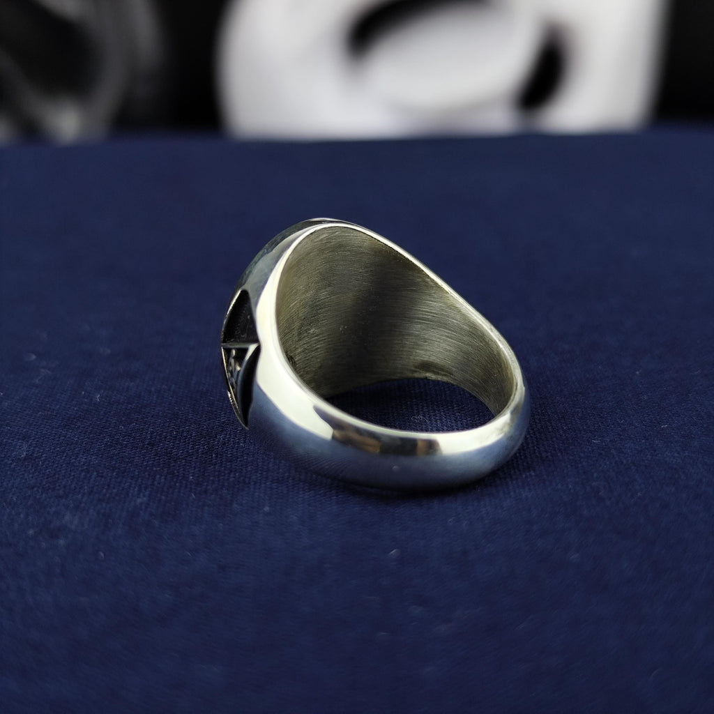 Scottish Rite Masonic Ring, 32nd Degree Double Headed Eagle Signet, Sterling Silver Freemason Gift