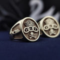 14k Gold Odd Fellows Ring: Handmade Masonic FLT Signet