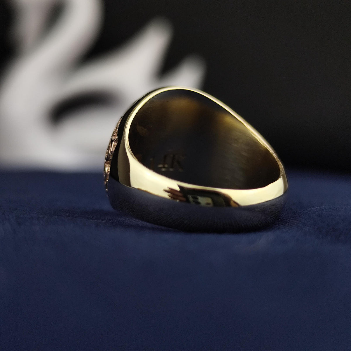 14k Gold Odd Fellows Ring: Handmade Masonic FLT Signet