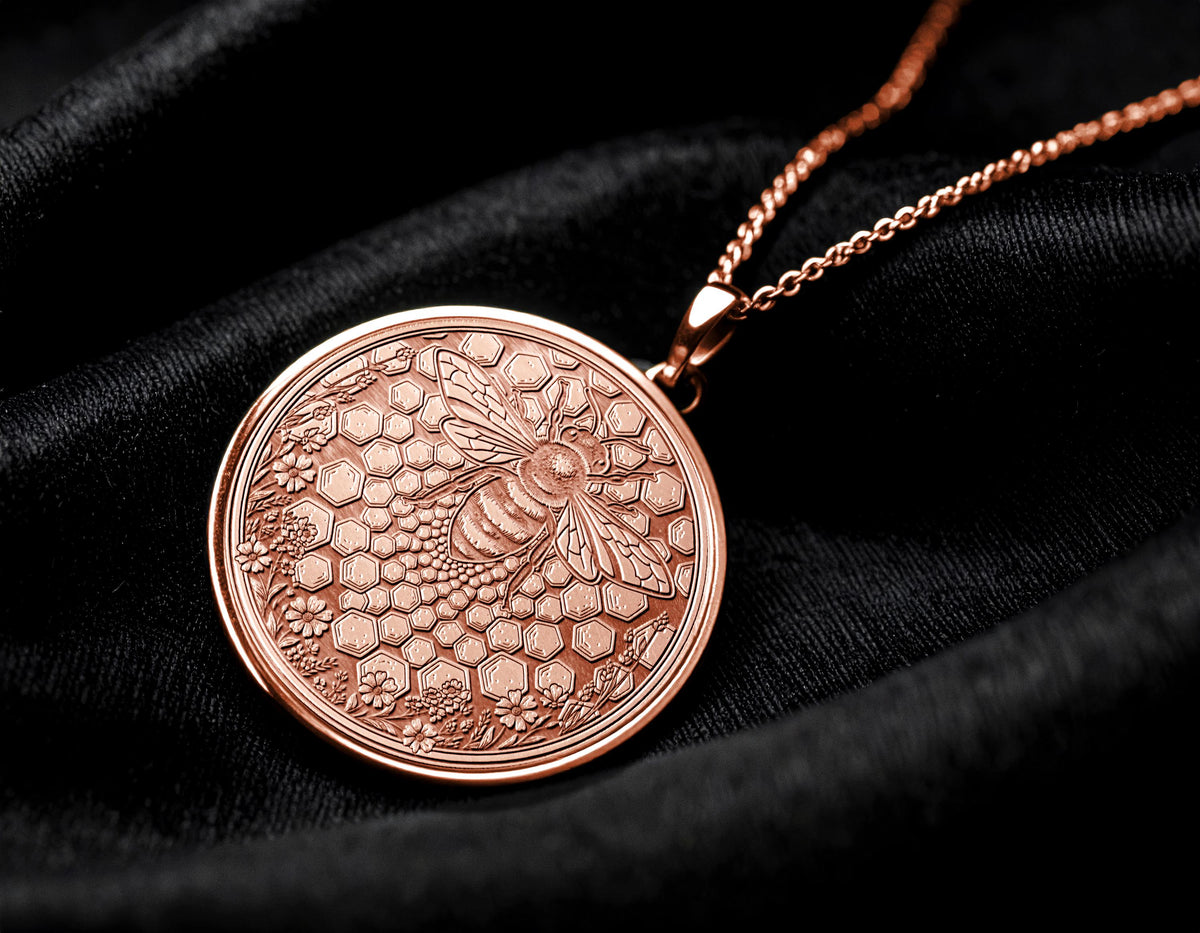 Bee Pendant Honey Bee Jewelry Necklace