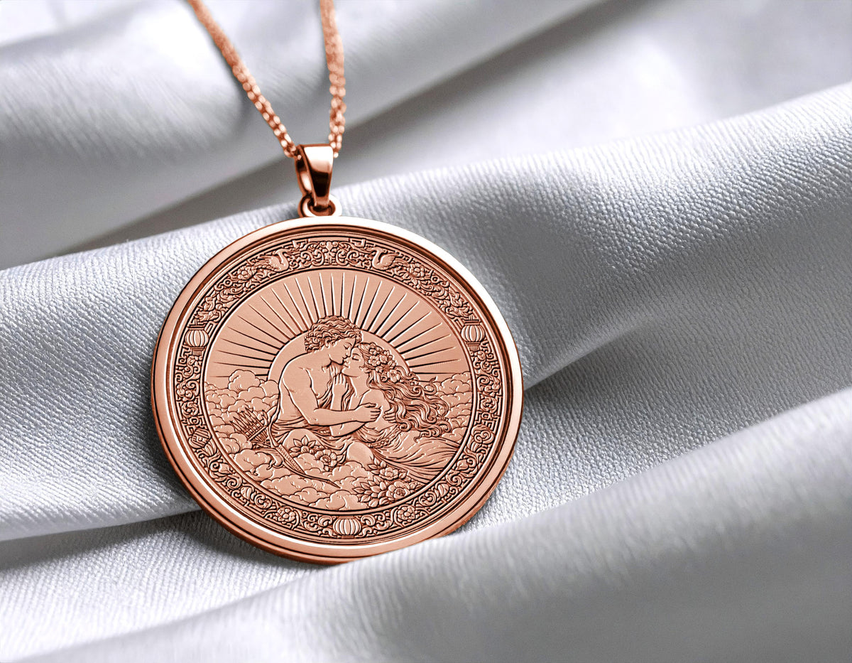 Cupid and Psyche Pendant Necklace Love Symbol