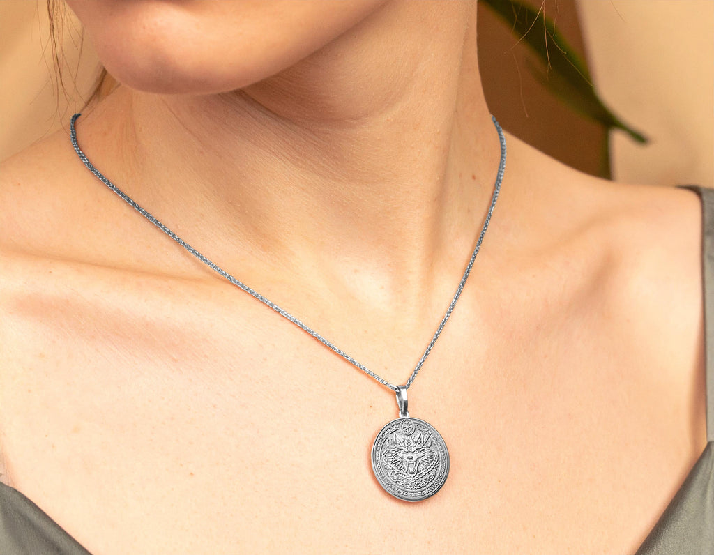 Fenrir Necklace Viking Norse Mythology Wolf Pendant
