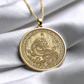Year of the Dragon Chinese Zodiac Necklace - Pendant of Power, Success & Good Fortune Symbol