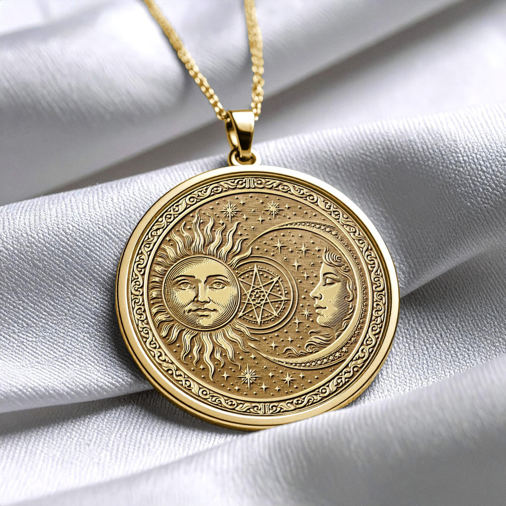 Sun and Moon Necklace – The Balance of Light and Shadow Pendant