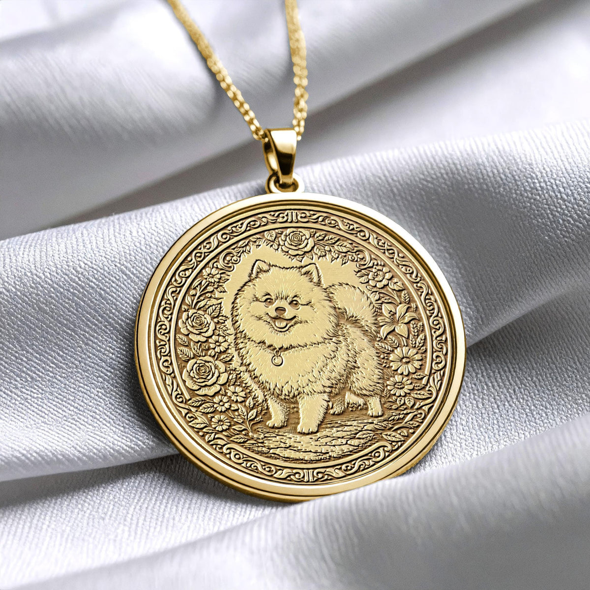 Sweet Pomeranian Necklace Pendant Keepsake Gift