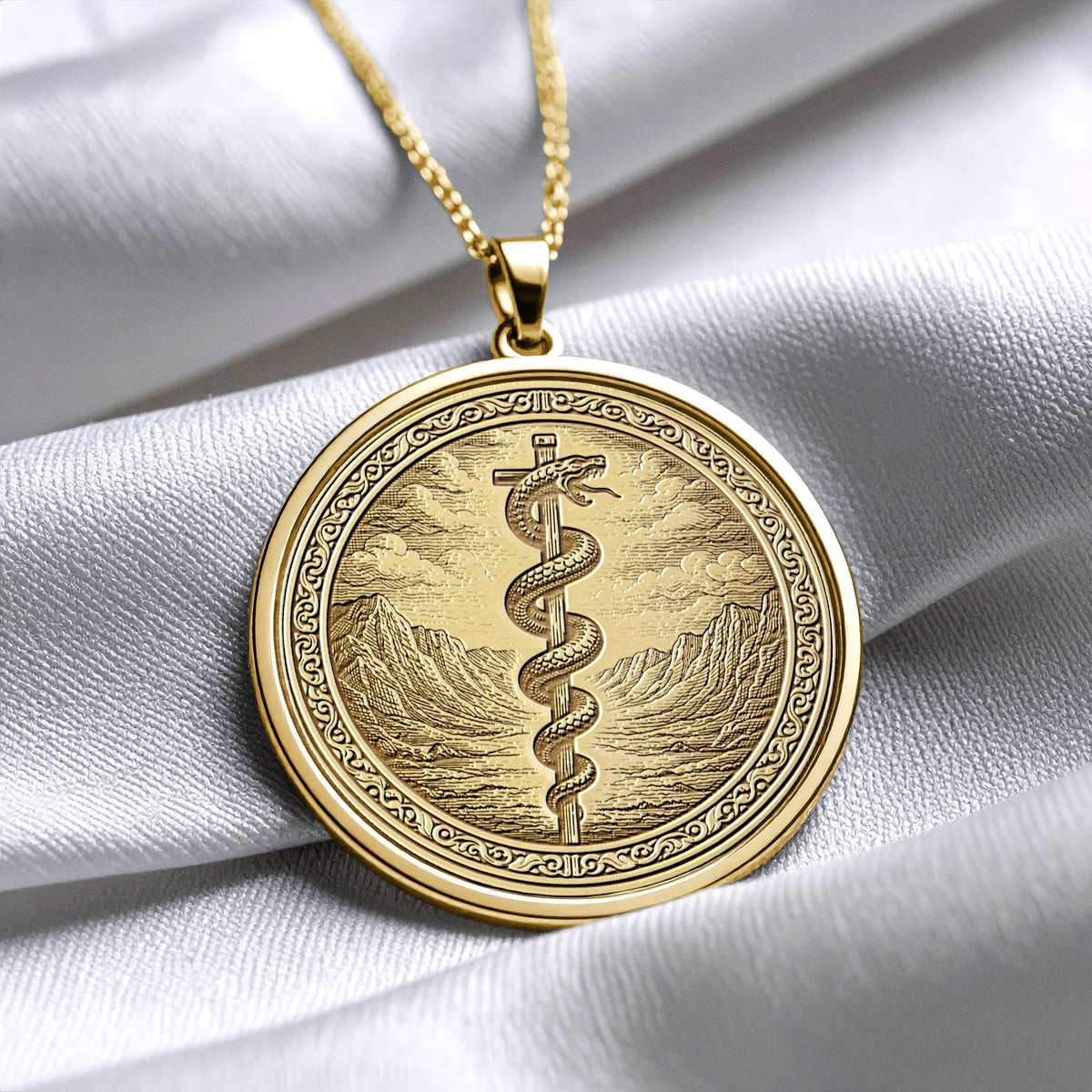 Moses Serpent Pendant Symbol of Faith
