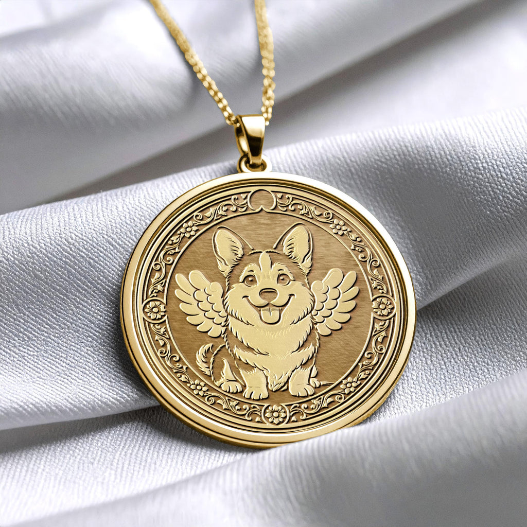 Pembroke Welsh Corgi Necklace - 14k Gold Dog Pendant