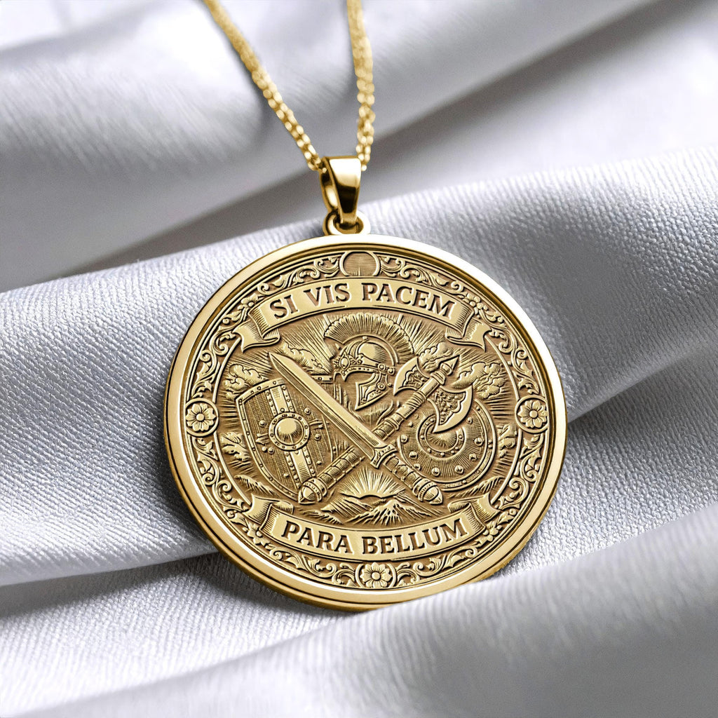 Si Vis Pacem Para Bellum Necklace -Reminder of strength, foresight, and readiness