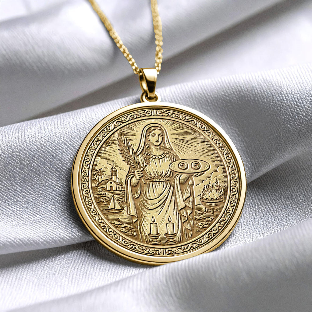 Saint Lucia Pendant – Pendant of Light and Faith