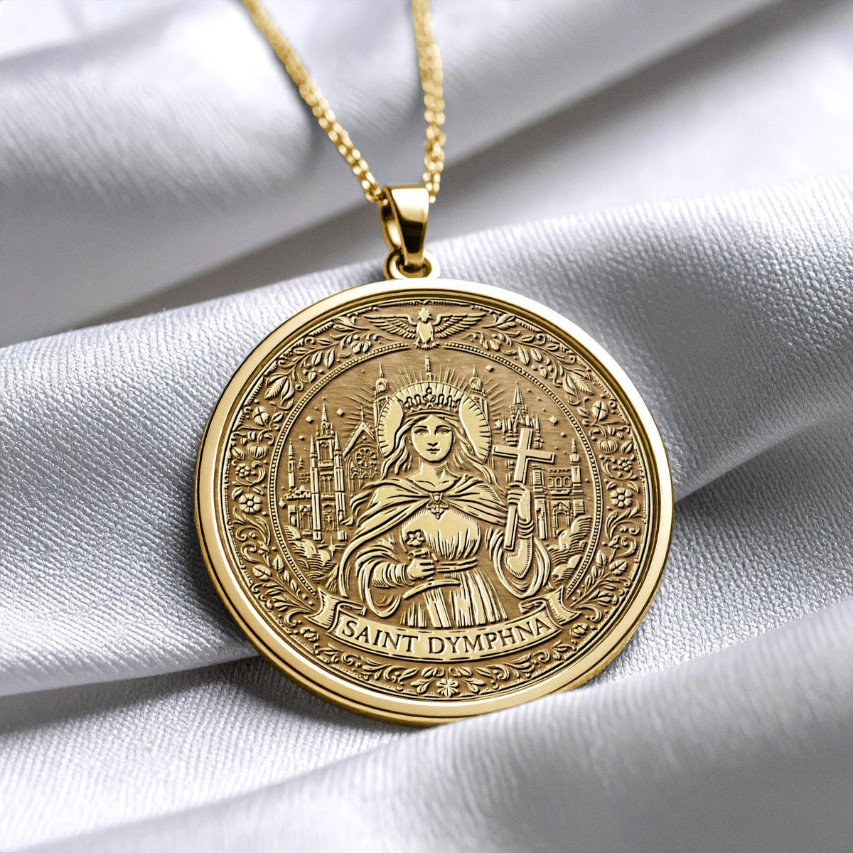 Saint Dymphna Pendant - Necklace for Mental Peace and Emotional Healing