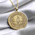 Fortuna Audaces Iuvat Pendant: Bear Necklace, Latin Motto Amulet