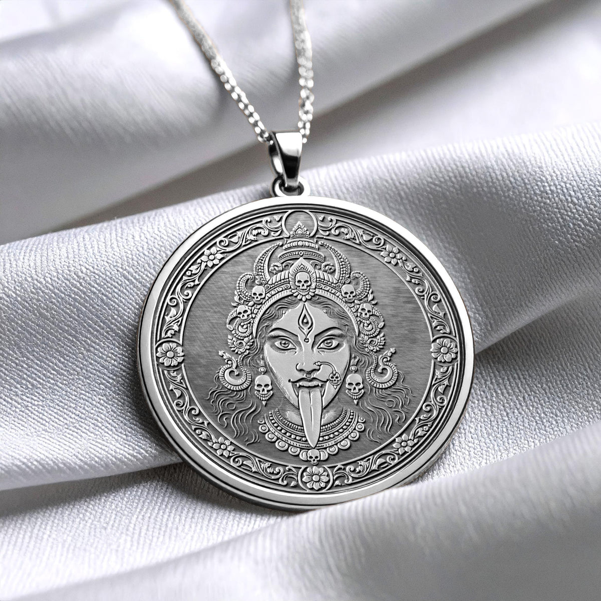 Kali Ma Pendant Necklace – Hindu Goddess Pendant for Protection and Spiritual Power