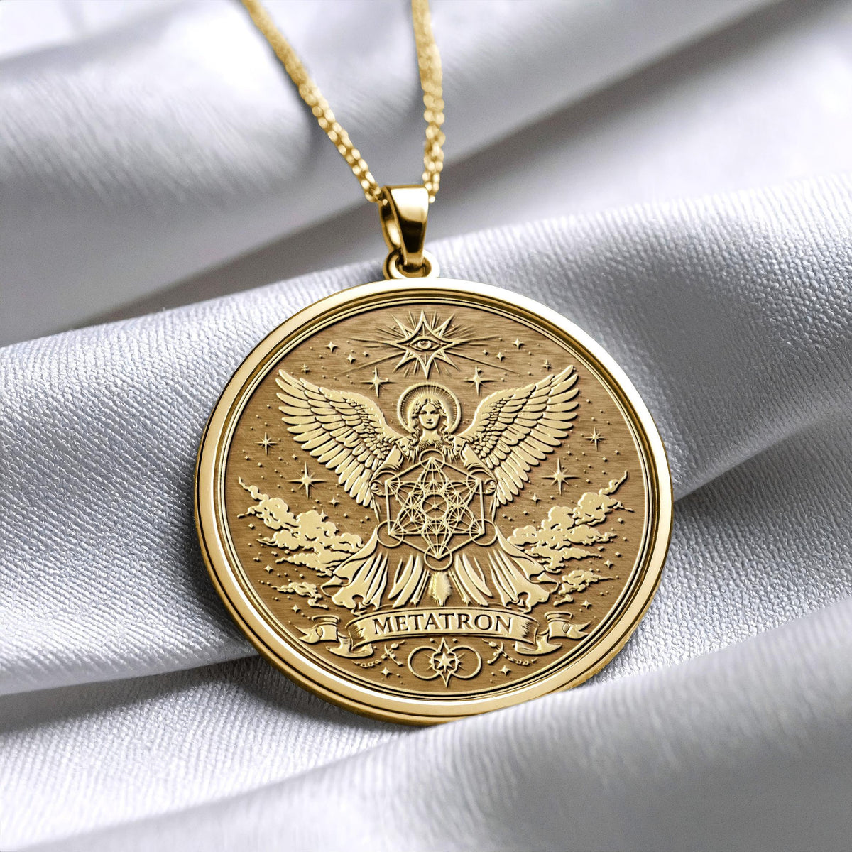 Metatron Cube Necklace – Sacred Geometry Pendant for Spiritual Protection