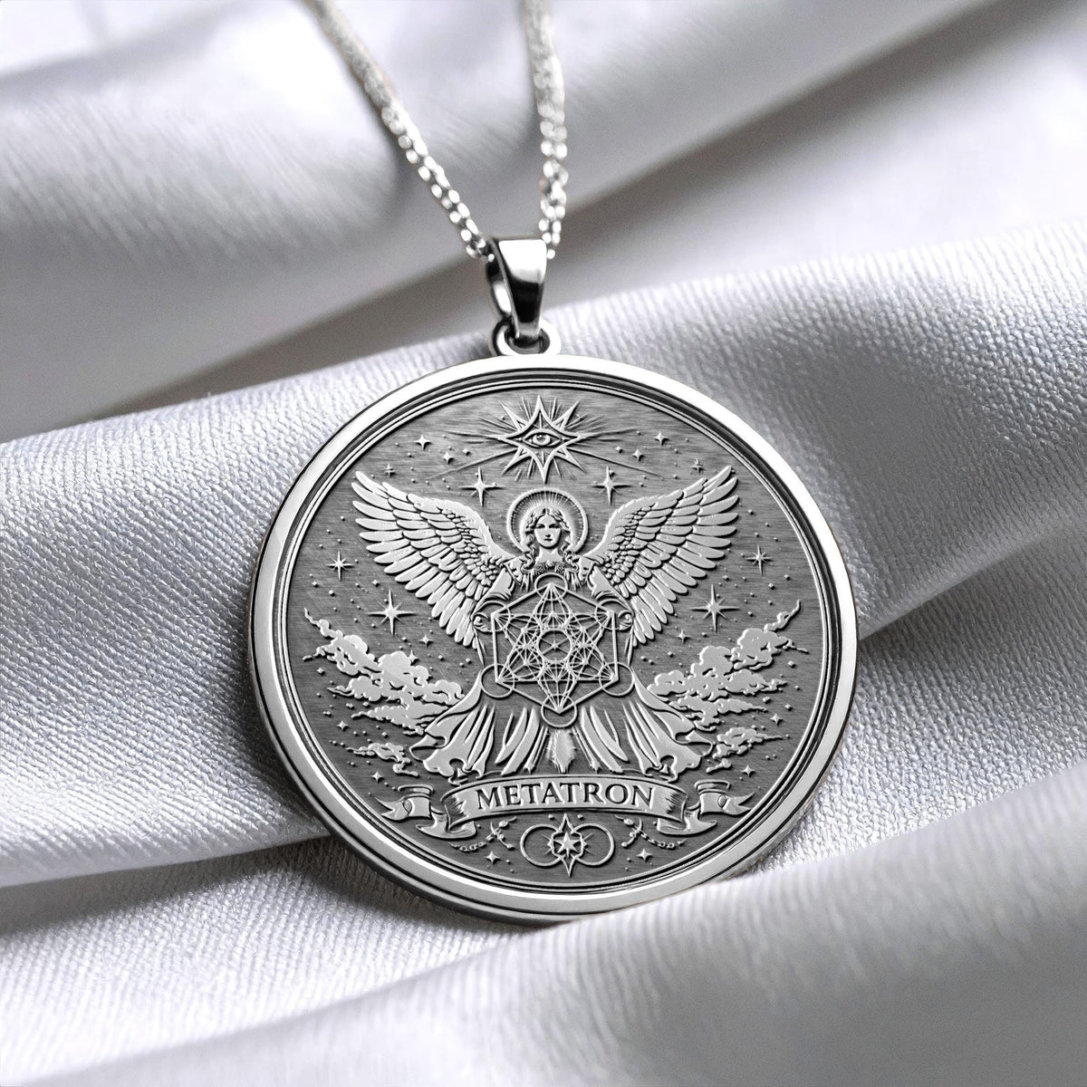 Metatron Cube Necklace – Sacred Geometry Pendant for Spiritual Protection