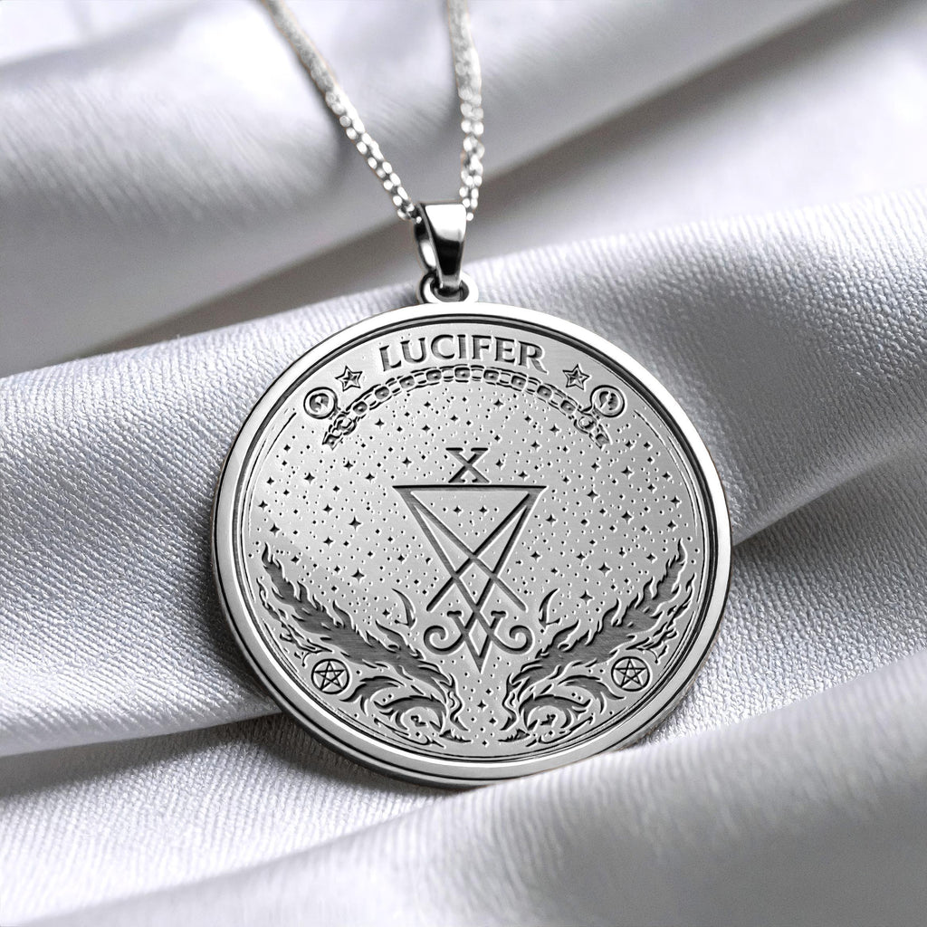 Lucifer Sigil Necklace – Gothic Occult Pendant for Witchcraft and Symbolic Power