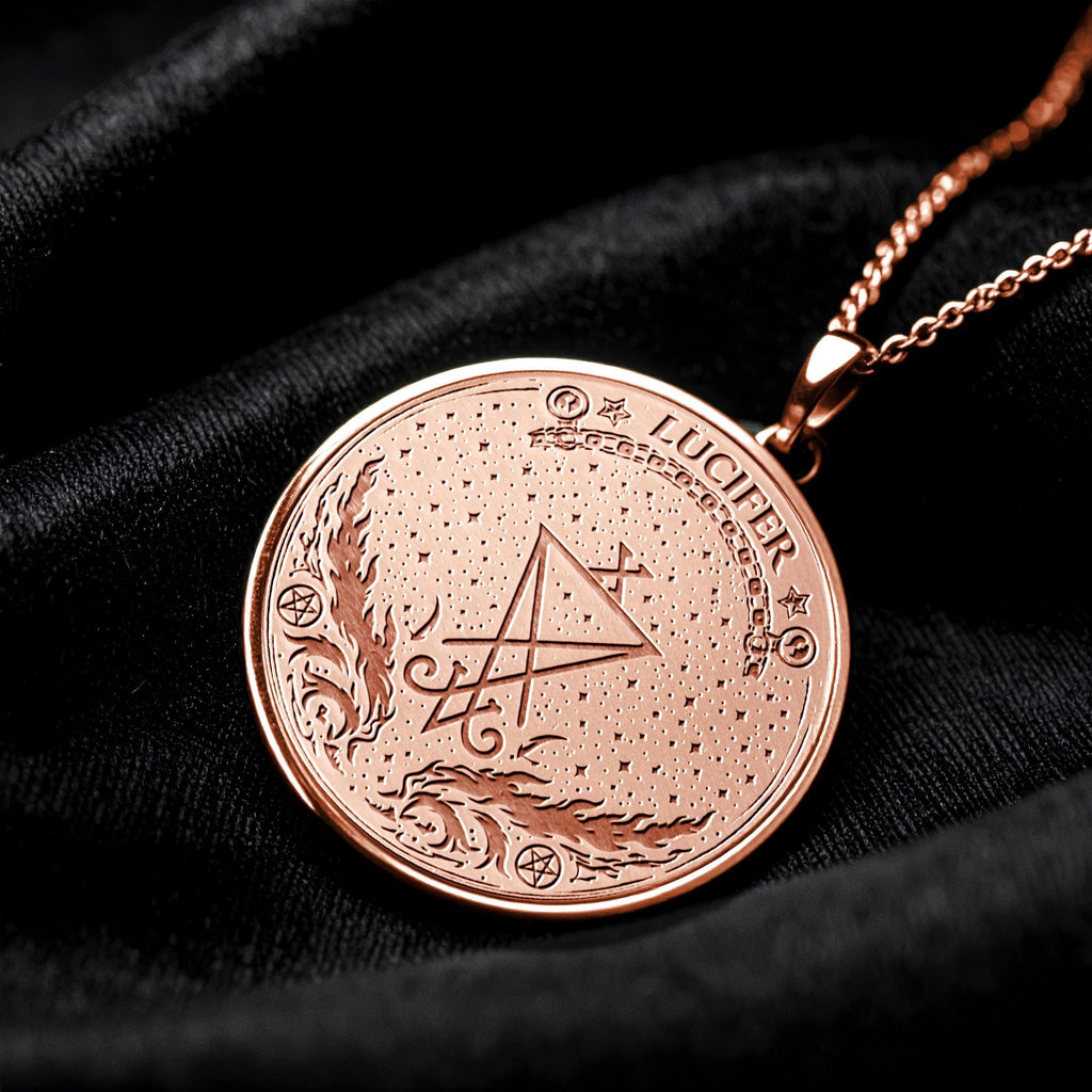 Lucifer Sigil Necklace – Gothic Occult Pendant for Witchcraft and Symbolic Power