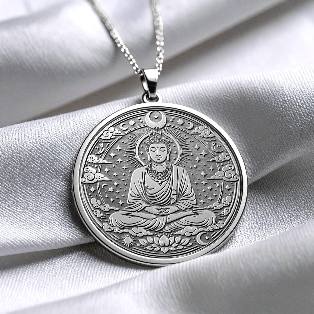 Celestial Buddha Pendant Spiritual Necklace