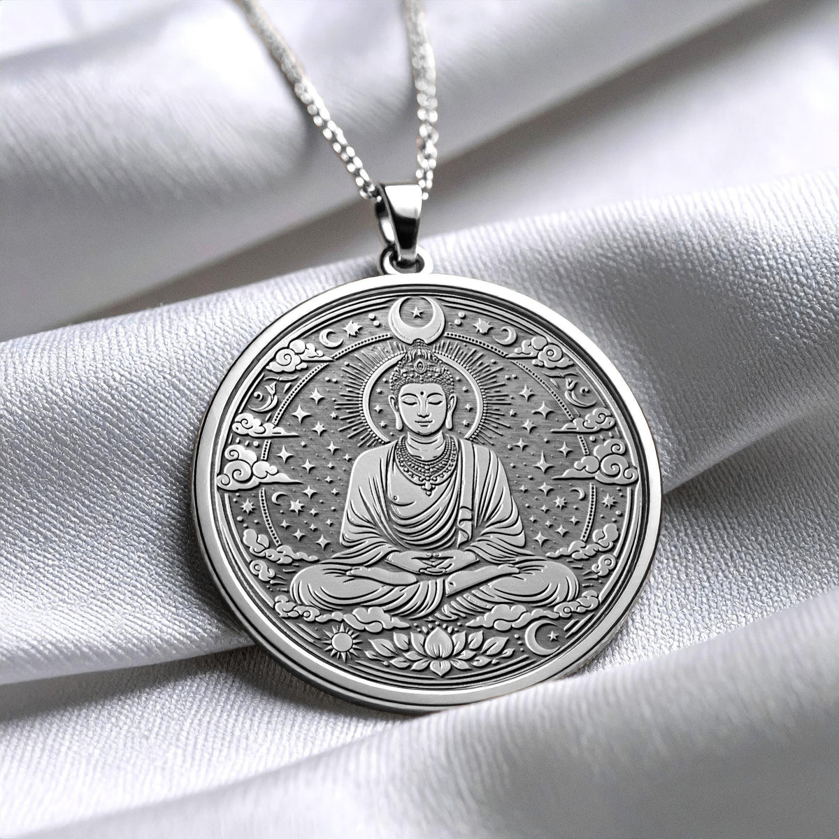 Celestial Buddha Pendant Spiritual Necklace