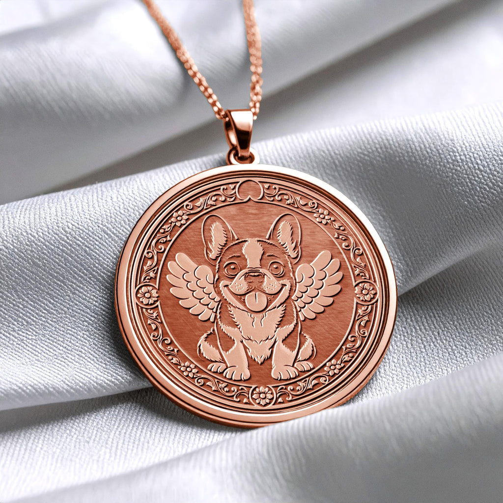 French Bulldog Pendant – 14k Gold, Sterling Silver Dog Charm