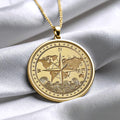 World Map Compass Necklace - Pendant of Direction and Freedom