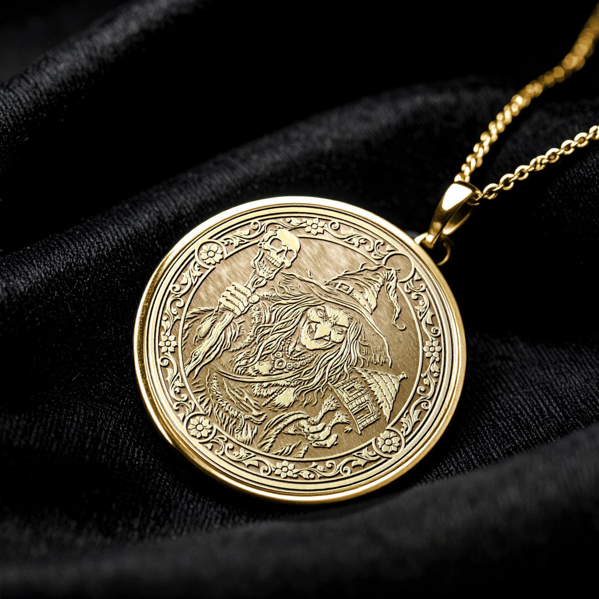 Baba Yaga Pendant Necklace – Mystery, Power & Ancient Wisdom