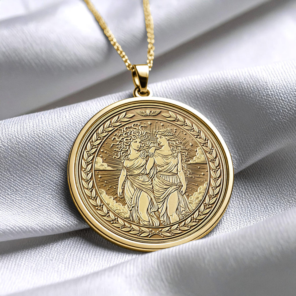 Mythological Medusa and Aphrodite Necklace