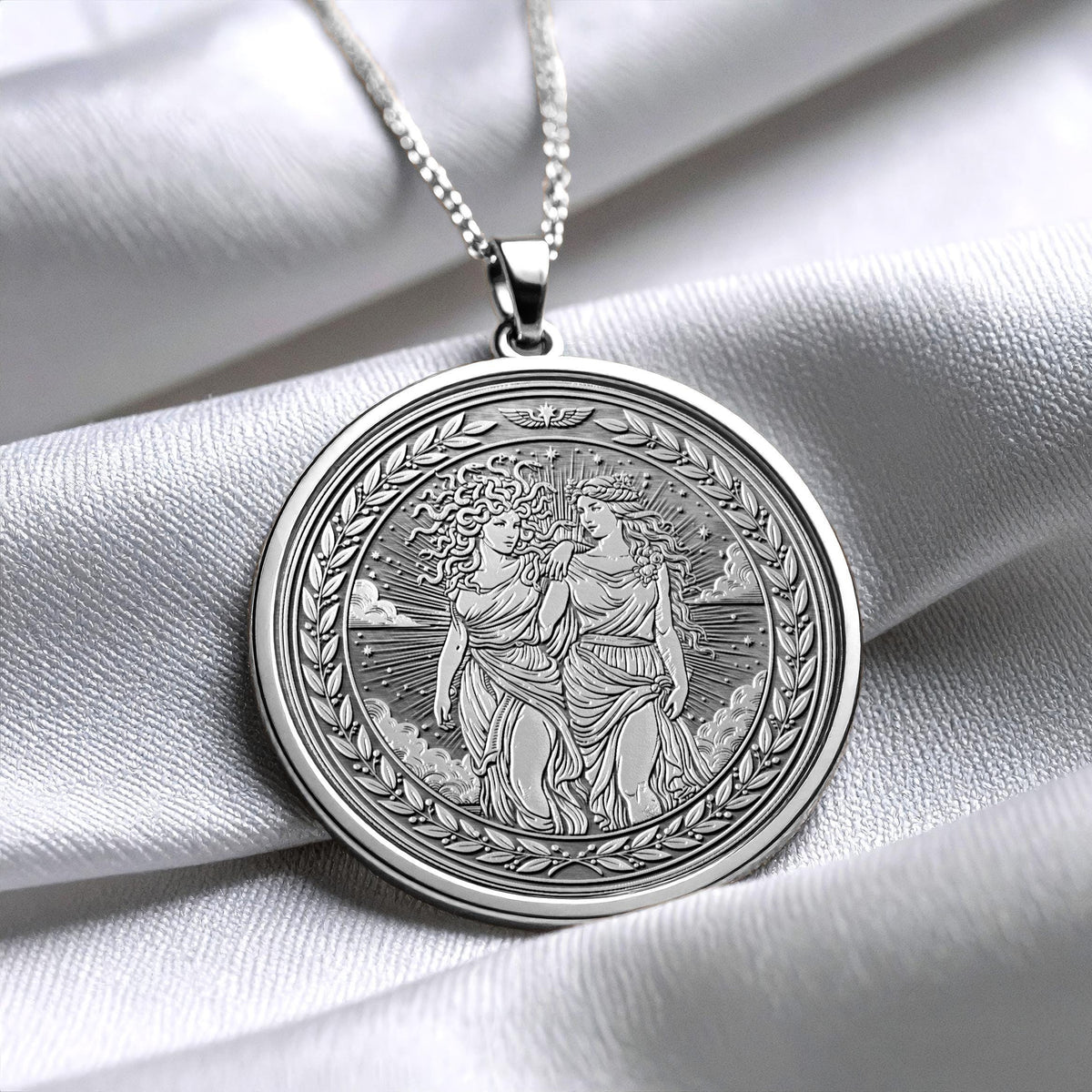 Mythological Medusa and Aphrodite Necklace