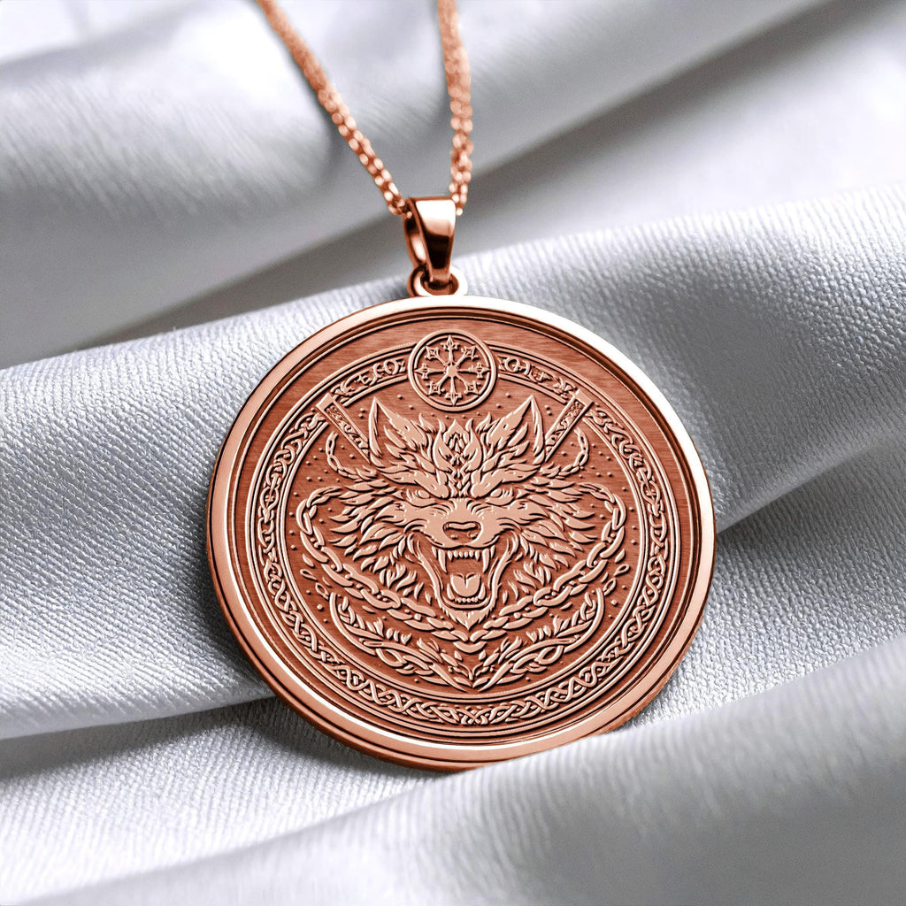 Fenrir Necklace Viking Norse Mythology Wolf Pendant