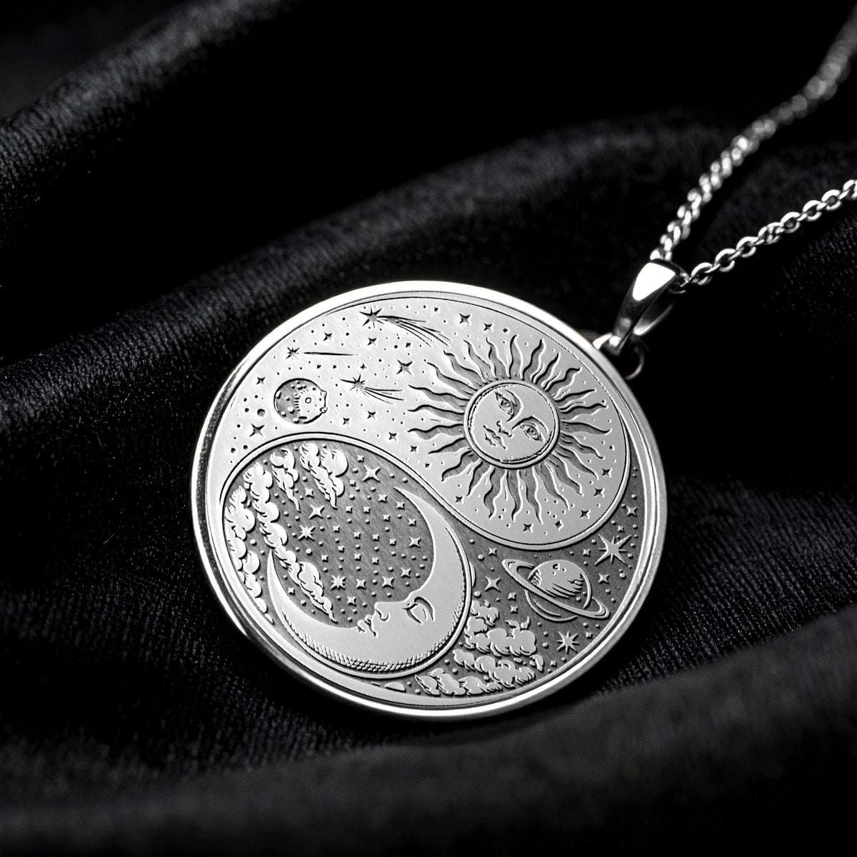 Sun and Moon Yin Yang Harmony Pendant