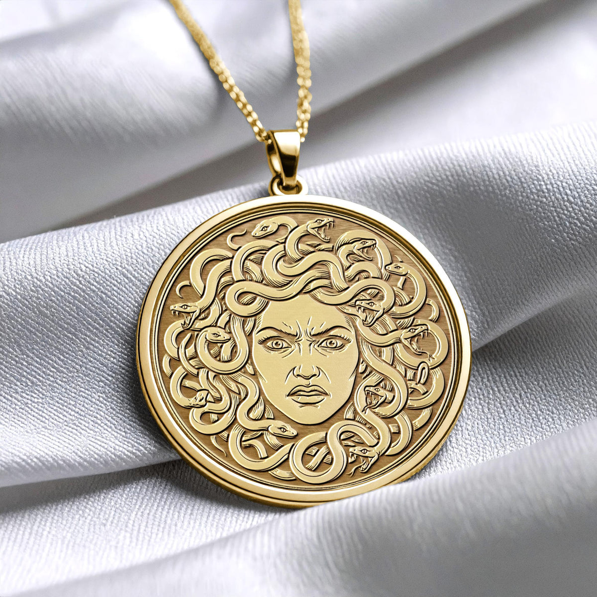 Medusa Head Pendant – Ancient Greek Medallion