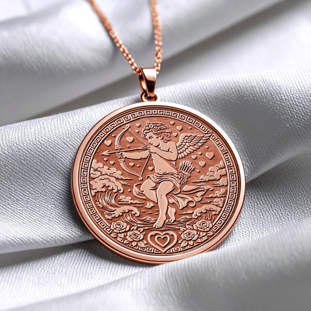 Eros Pendant , Greek Amor Necklace
