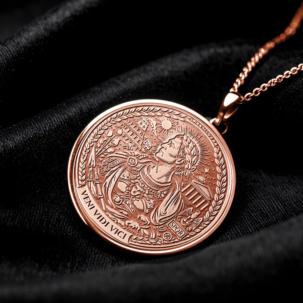 Veni Vidi Vici Roman Caesar Quote Pendant