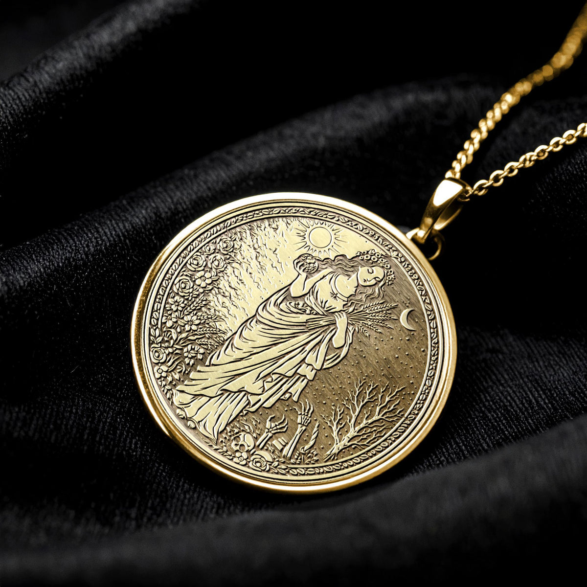 Persephone Necklace Queen of Underworld Pendant 298