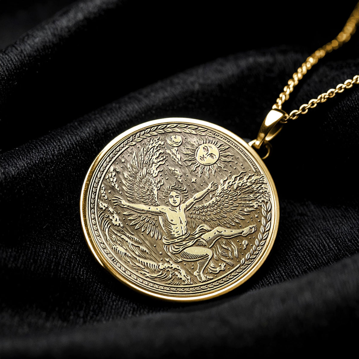 Icarus Pendant Greek Mythology Freedom Necklace