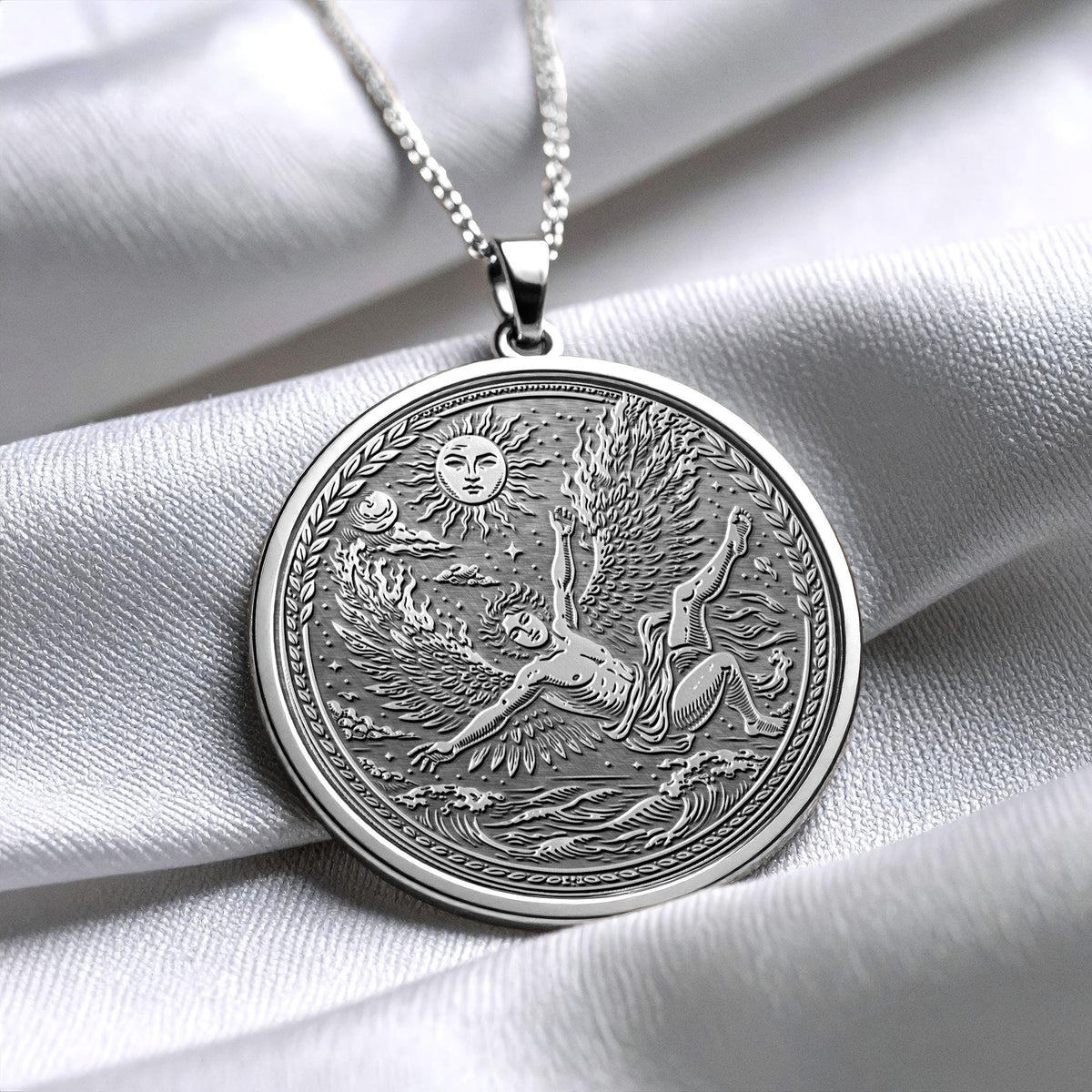 Icarus Pendant Greek Mythology Freedom Necklace