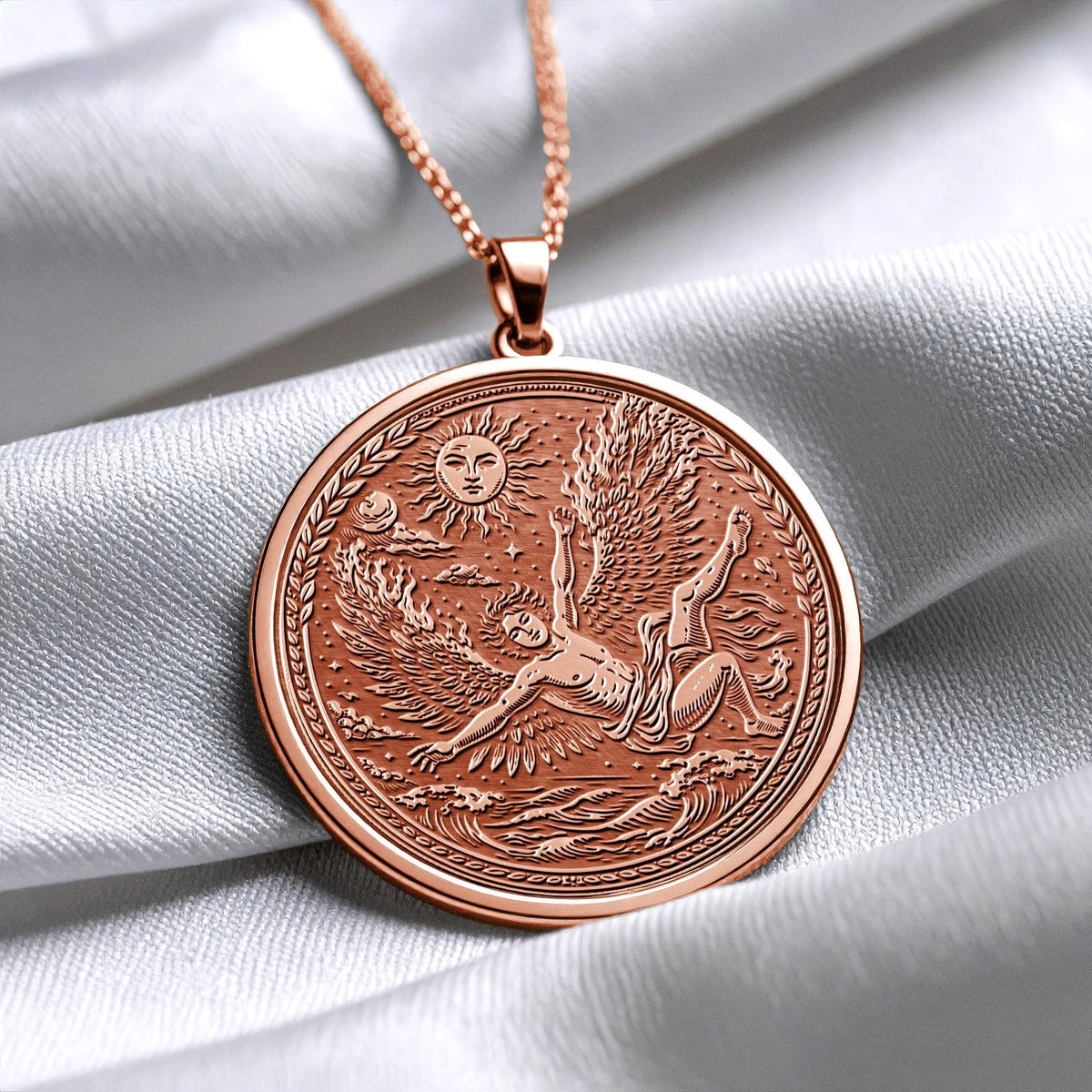 Icarus Pendant Greek Mythology Freedom Necklace