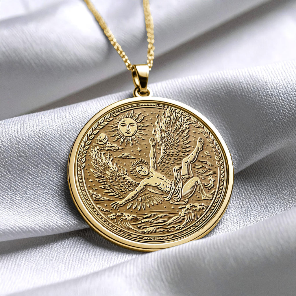 Icarus Pendant Greek Mythology Freedom Necklace