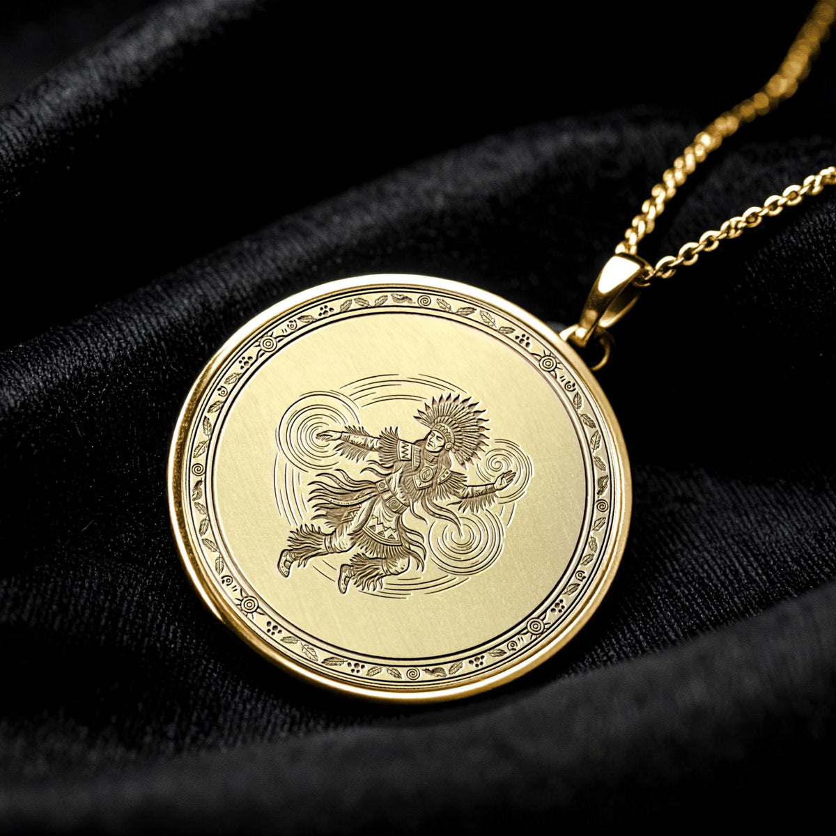 Shamanic Dancer Pendant : Shaman Sacred Energy Necklace , Healing Journey Medallion