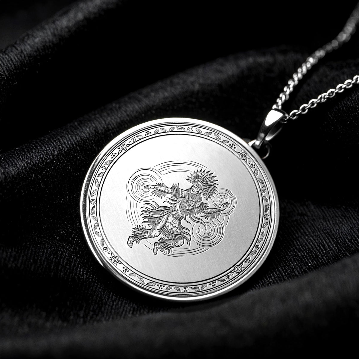 Shamanic Dancer Pendant : Shaman Sacred Energy Necklace , Healing Journey Medallion
