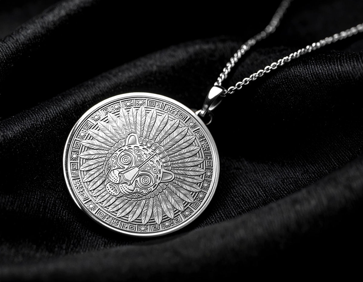 Jaguar Spirit Pendant : Aztec Power Animal Amulet of Strength and Vision