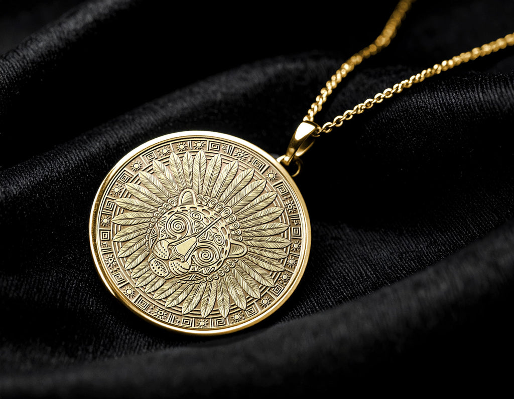 Jaguar Spirit Pendant : Aztec Power Animal Amulet of Strength and Vision