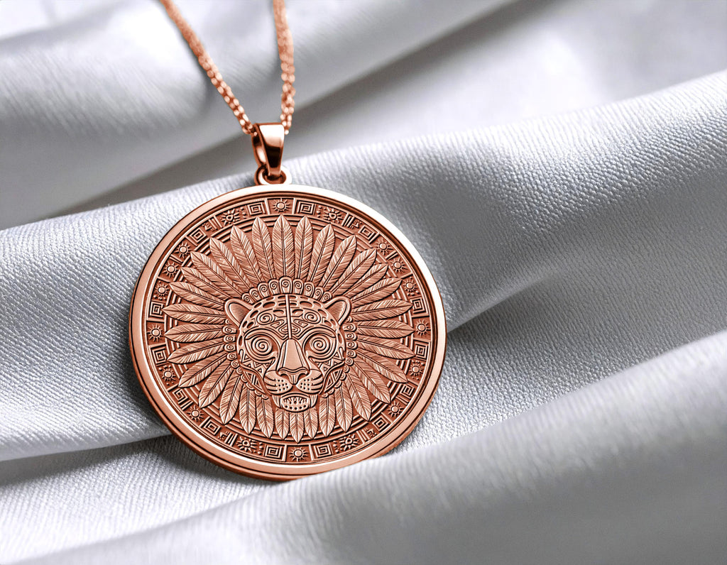 Jaguar Spirit Pendant : Aztec Power Animal Amulet of Strength and Vision