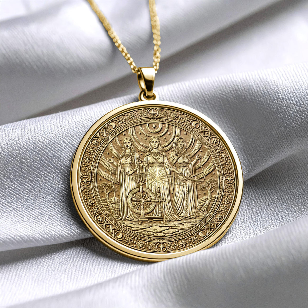 Rodzanice Necklace – Slavic Goddesses of Fate and Destiny Pendant