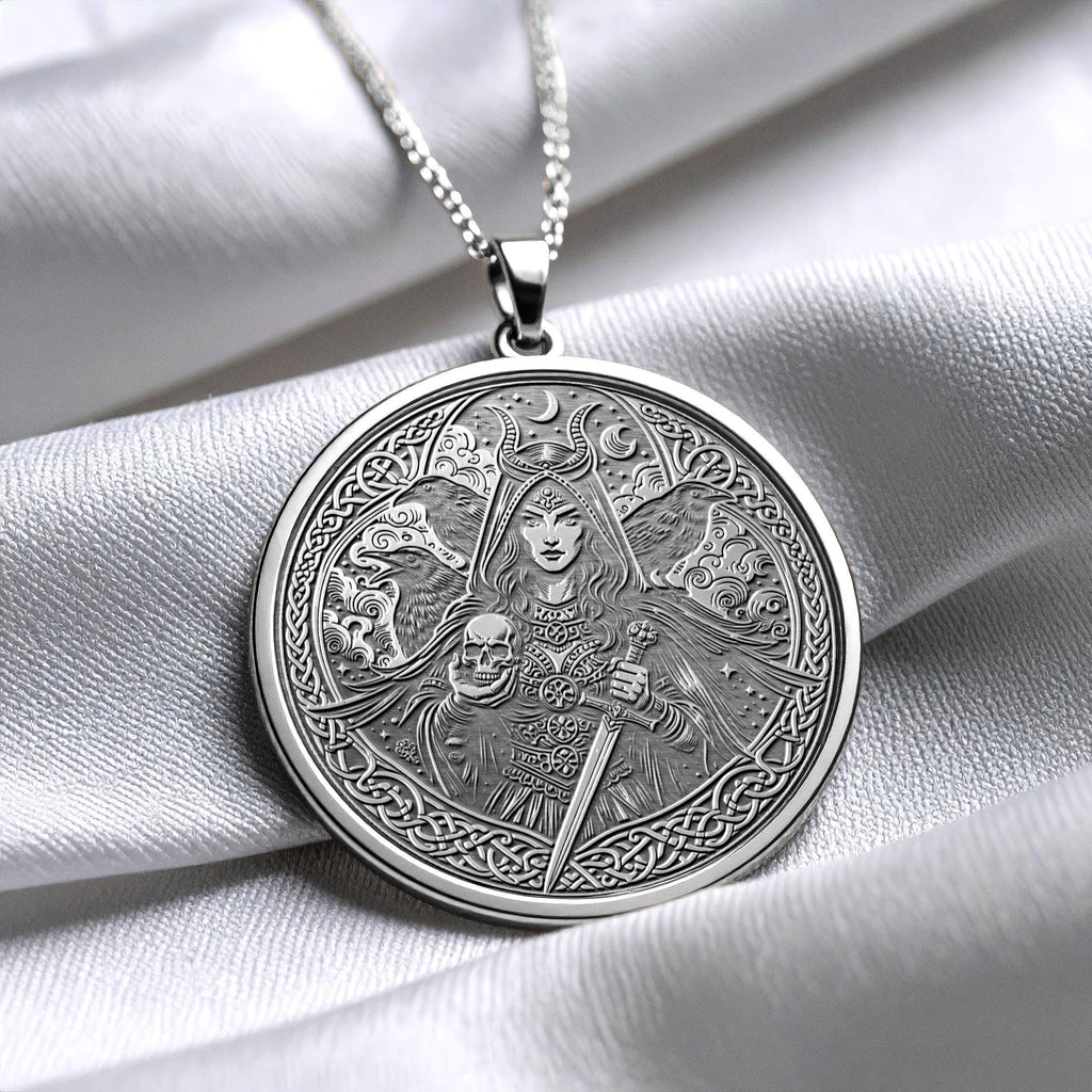 Morrigan Necklace – Celtic War Goddess Pendant