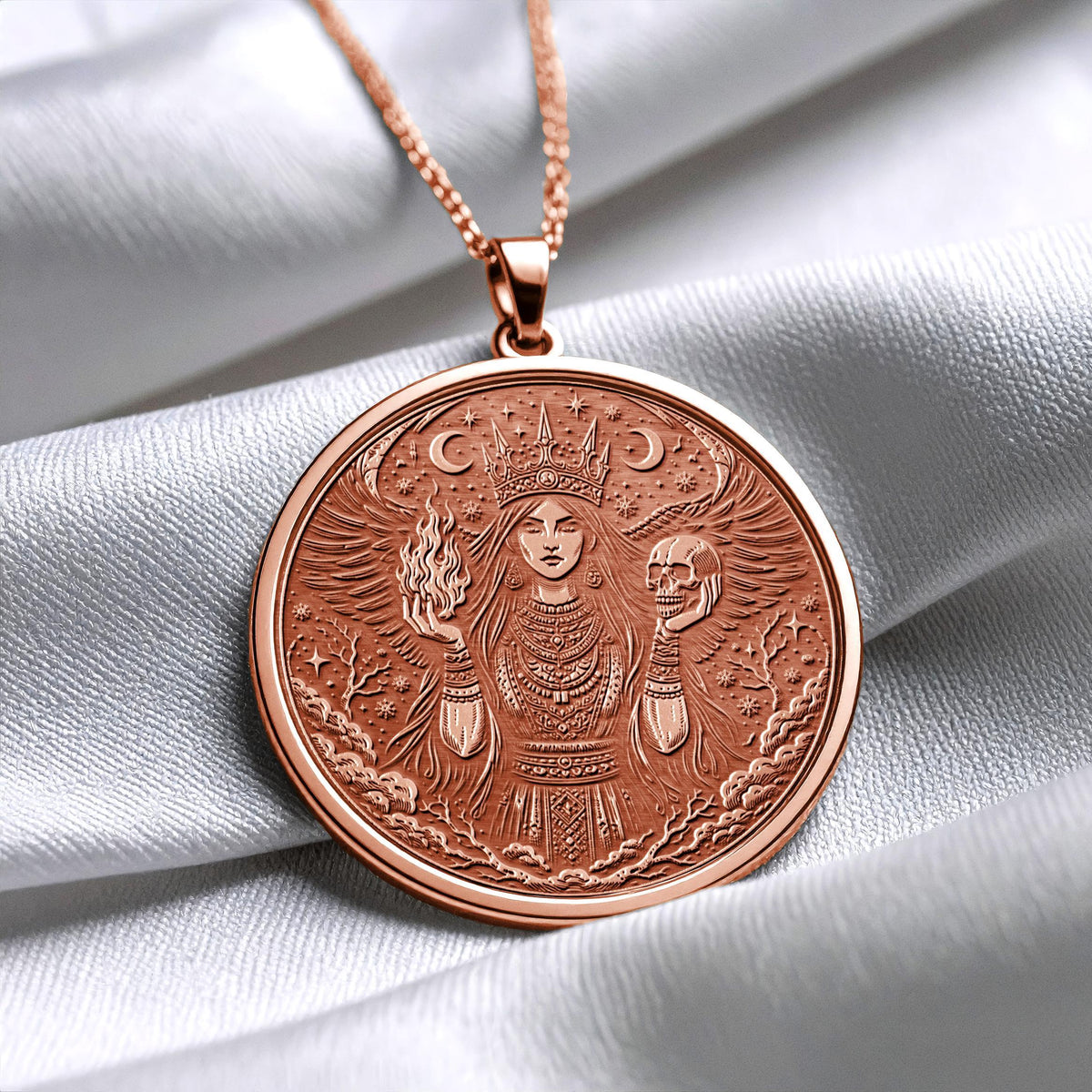 Morena Necklace – Slavic Goddess of Winter and Transformation Pendant