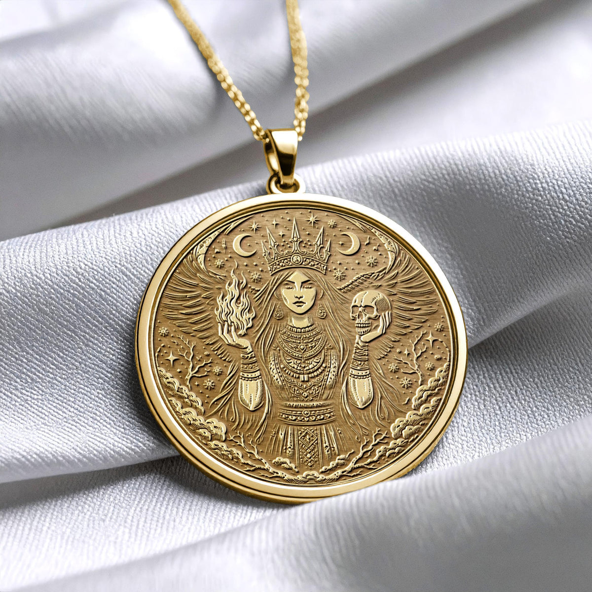 Morena Necklace – Slavic Goddess of Winter and Transformation Pendant